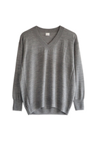 SWEATERS V-Neck Sweater in Light Grey CT Plage