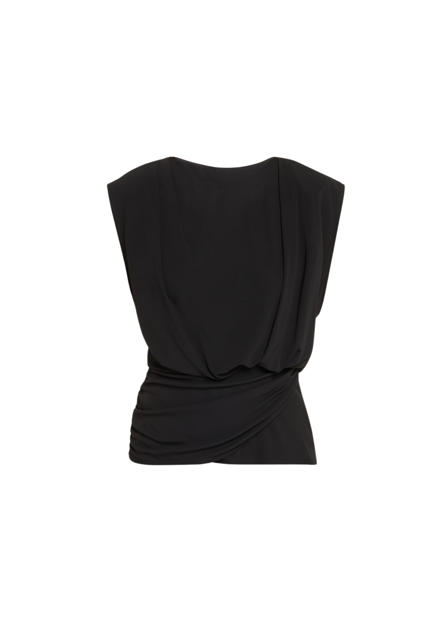 BLOUSES/SHIRTS/TOPS Daton Draped Top in Black Simkhai