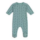 CHILDREN'S APPAREL Snap Raccoon Onesie in Green Petit Bateau