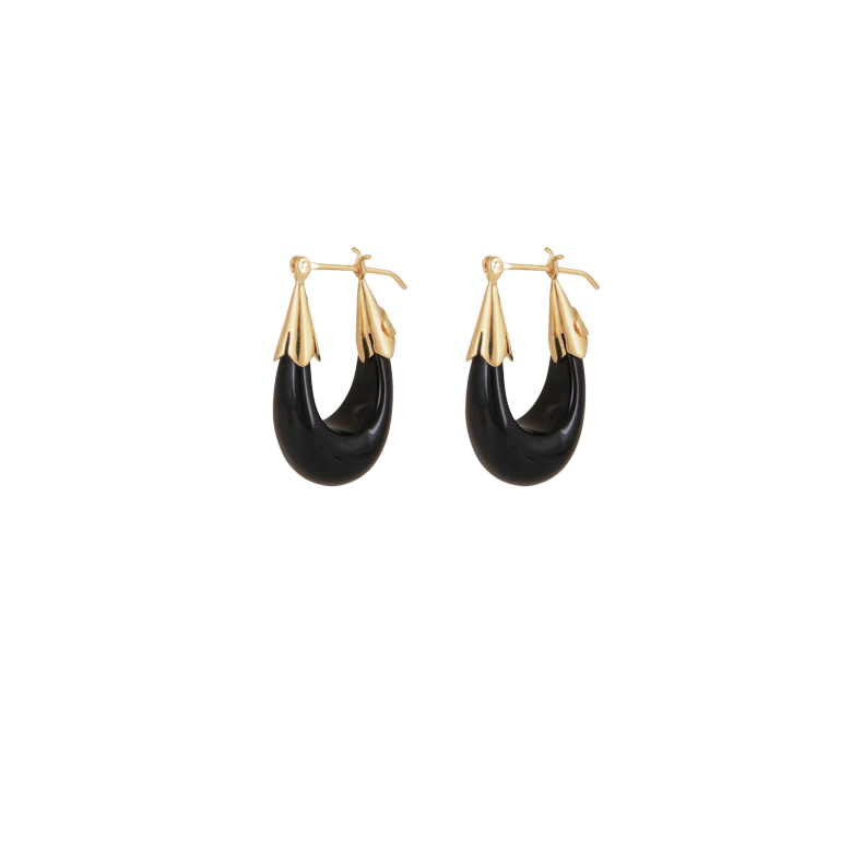 FASHION JEWELRY Ecume Earring in Black GAS Bijoux