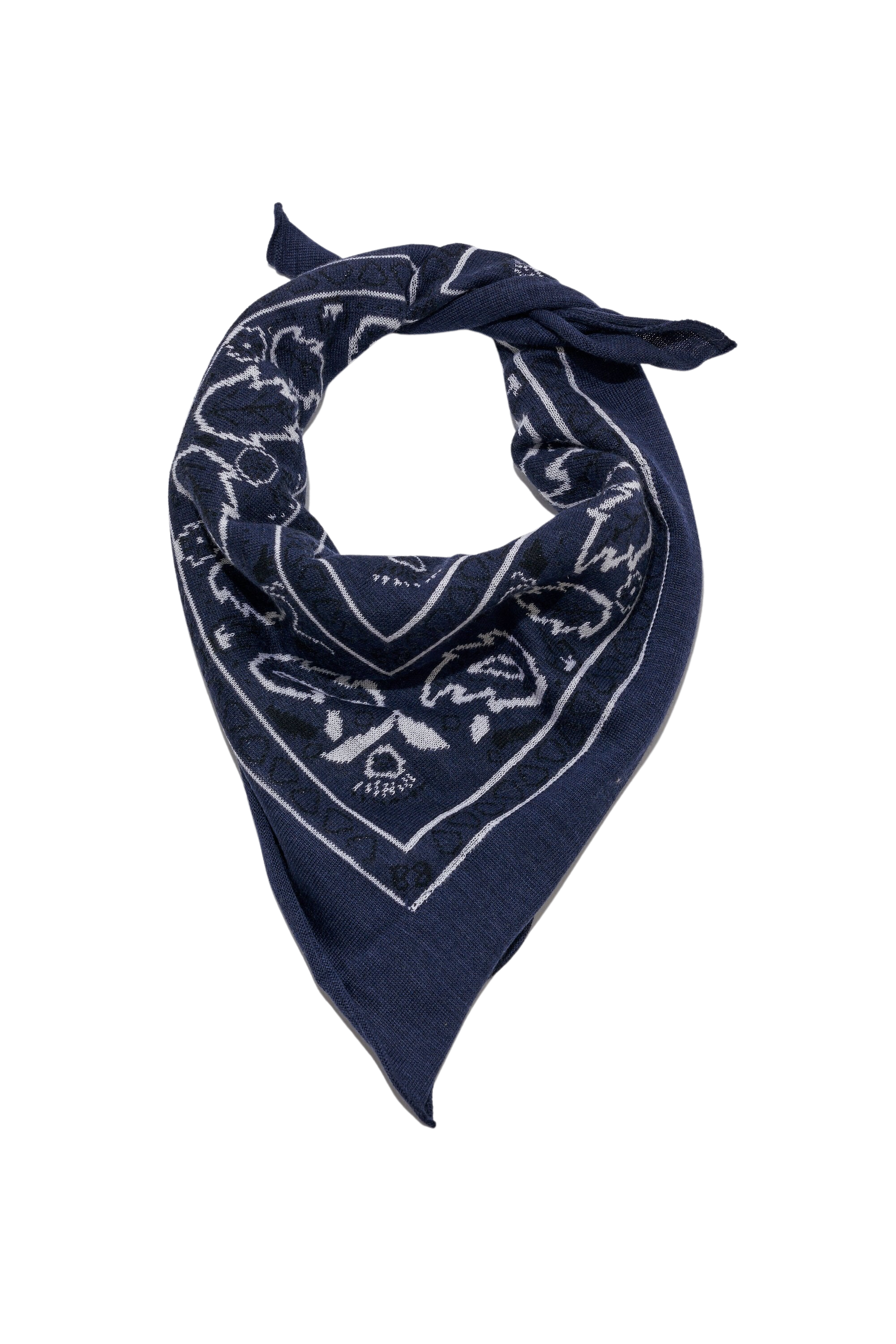  Organic by John Patrick Cashmere Bandana in Navy Serafina