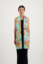 ACCESSORIES Mermaid Garden Scarf in Turquoise Inoui Editions