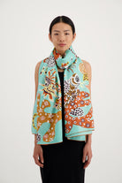 ACCESSORIES Mermaid Garden Scarf in Turquoise Inoui Editions