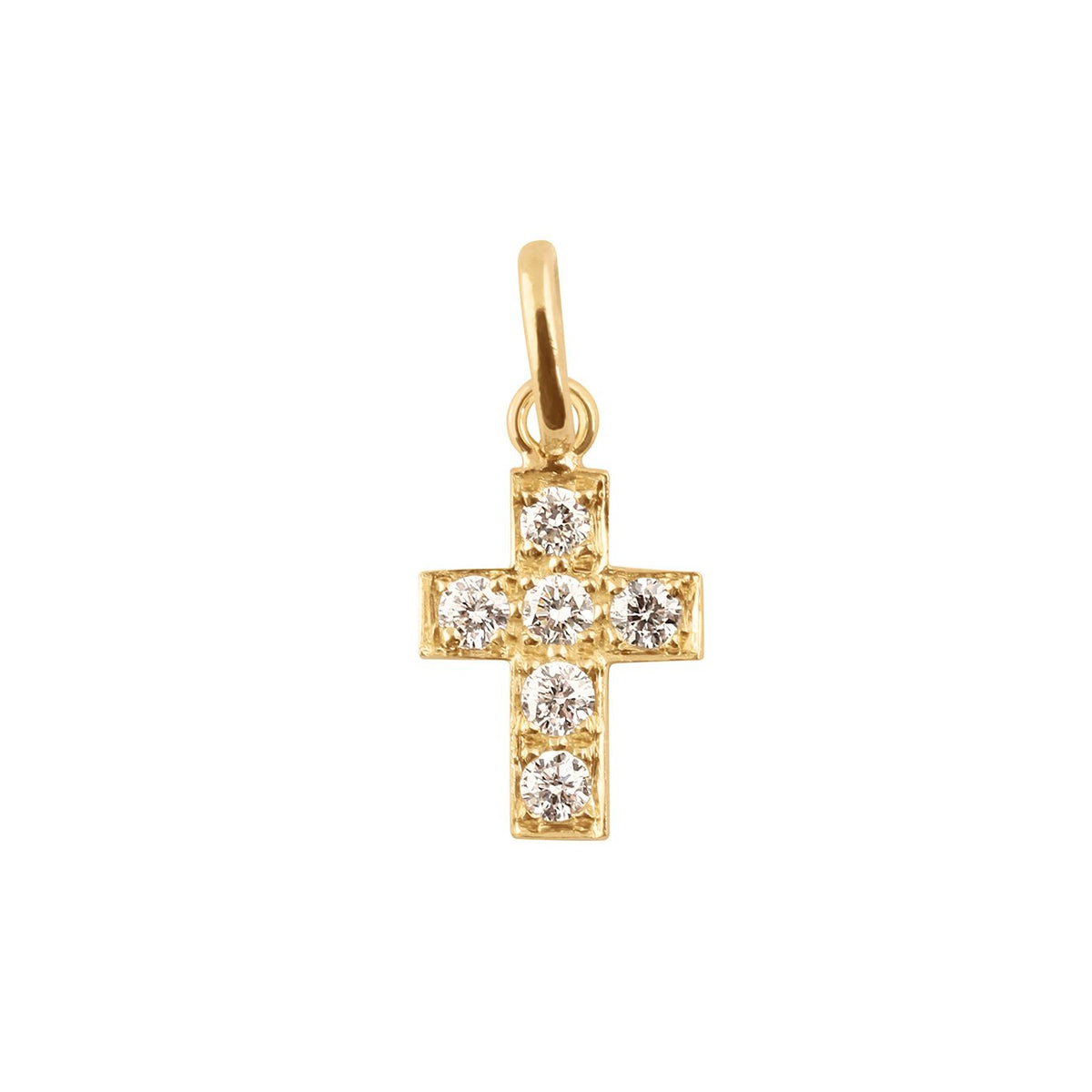JEWELRY Diamond Cross Pendant in Yellow Gold GIGI CLOZEAU