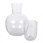 APOTHECARY Carafe with Seeded Clear Glass Sir Madam