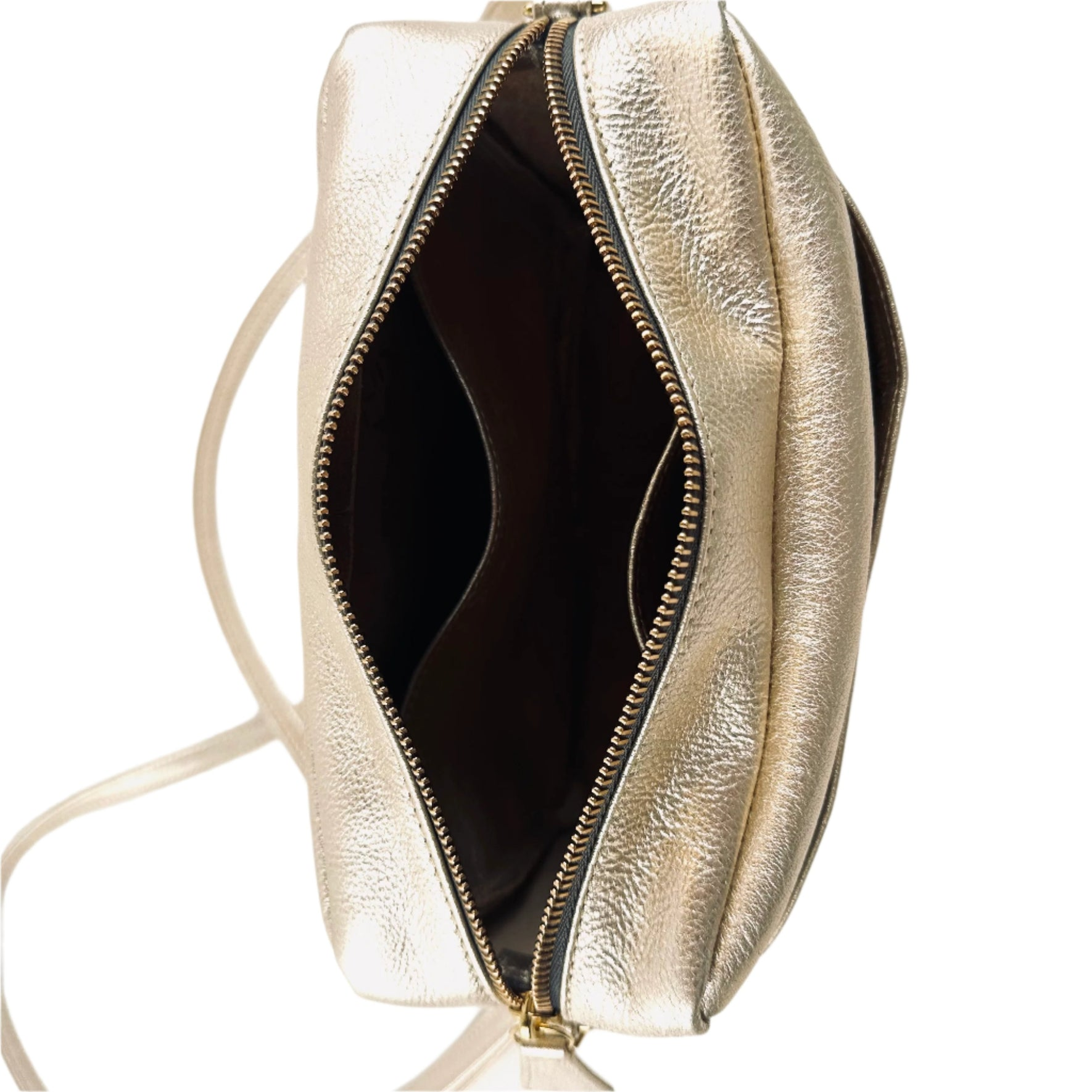 HANDBAGS Rome Crossbody in Champagne Metallic ORSYN