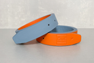 Belts Cesoli Reversible Leather Belt in Mimosa/Chambray Cesoli