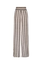 Pants Juan De Dios San Cipriano Crepe Pants in Beige and Black Stripe Juan De Dios