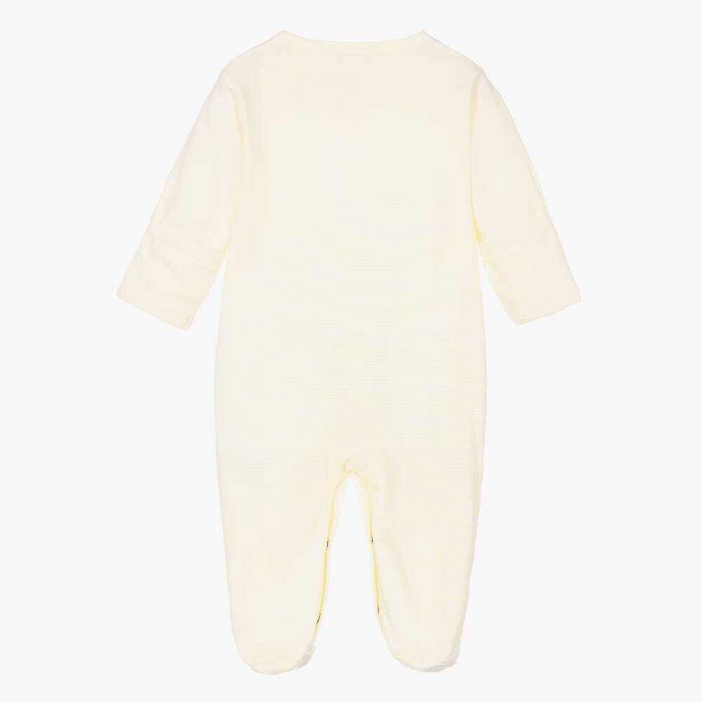 CHILDREN'S APPAREL Dotty Duck Onesie in Yellow Stripe Kissy Kissy