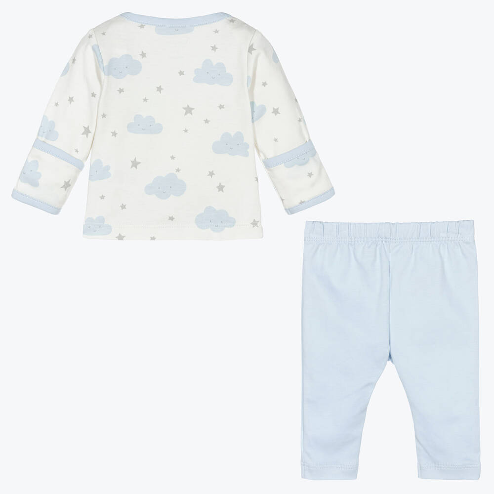 CHILDREN'S APPAREL Baby Clouds Pant Set in Blue Kissy Kissy