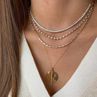 Necklaces Dana Rebecca Ava Bea Interval Tennis Necklace in Yellow Gold Dana Rebecca