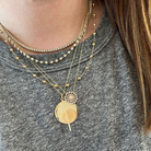 Necklaces Dana Rebecca Ava Bea Interval Tennis Necklace in Yellow Gold Dana Rebecca