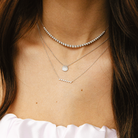 JEWELRY Lulu Jack Graduating Tennis Necklace in White Gold Dana Rebecca