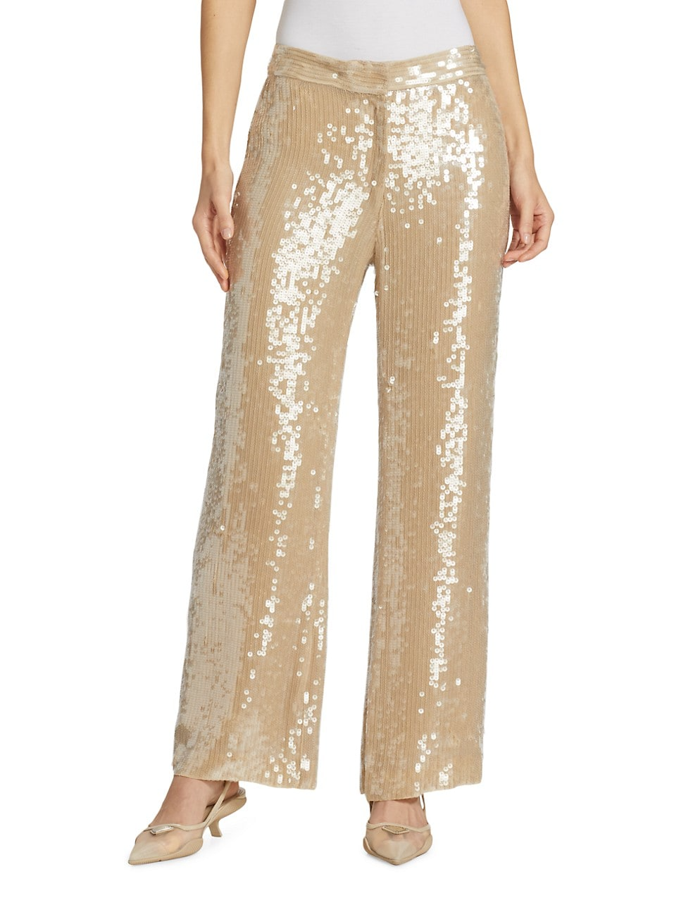 Pants Nili Lotan Yseult Sequin Pants in Khaki Nili Lotan