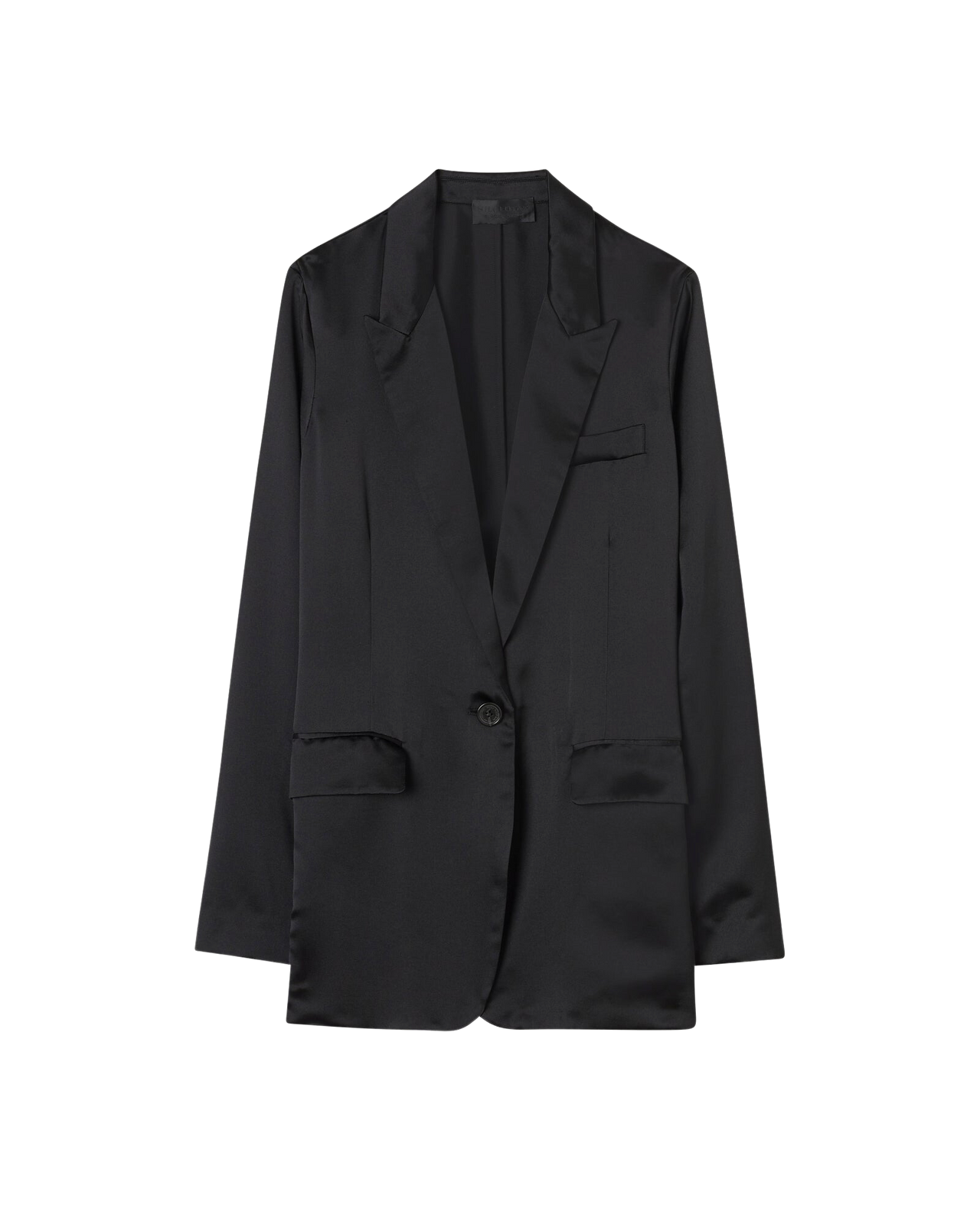 Jackrt Nili Lotan Silk Eveline Jacket in Black Nili Lotan