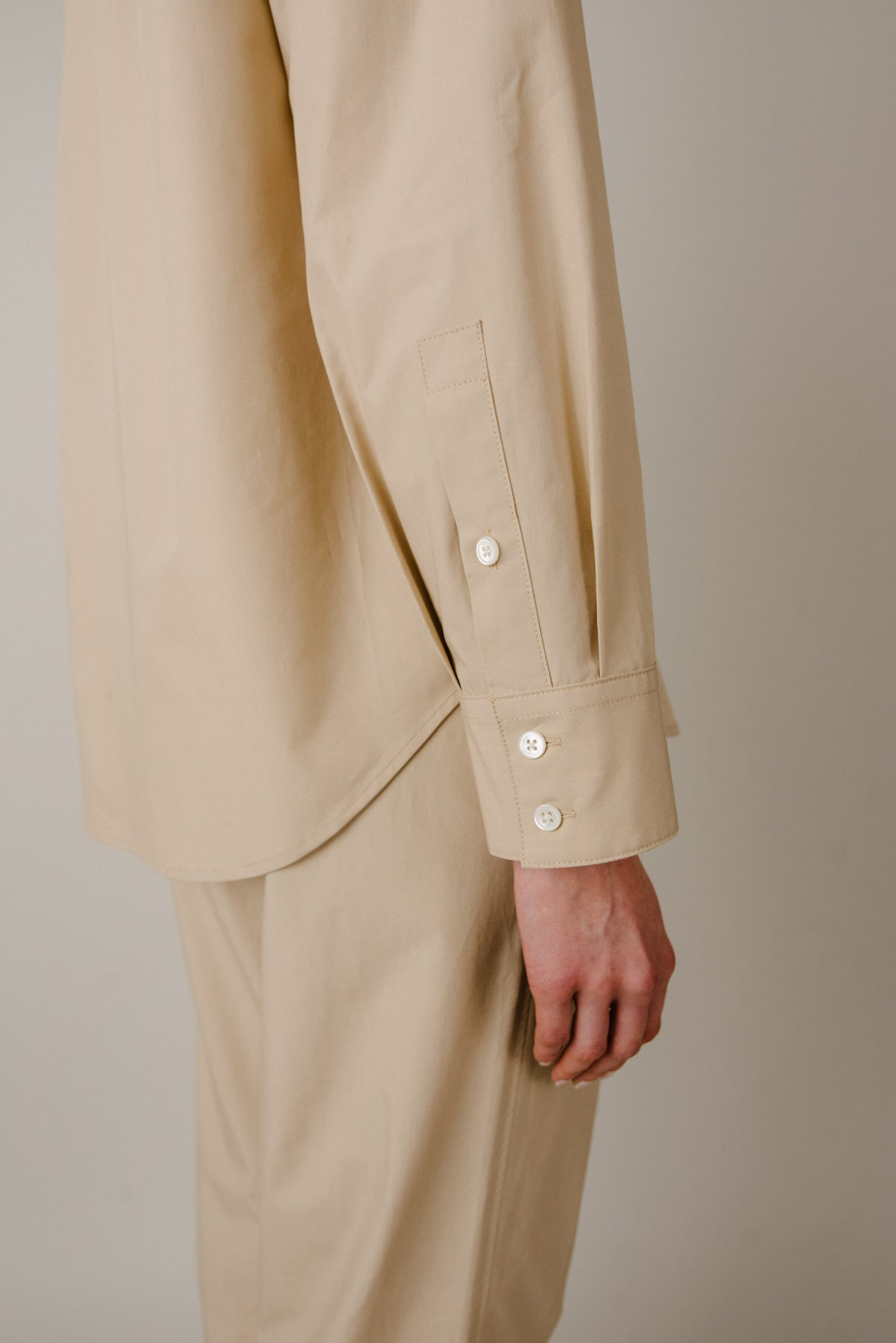 Tops Organic by John Patrick Cecilia Shirt in Khaki Organic by John Patrick