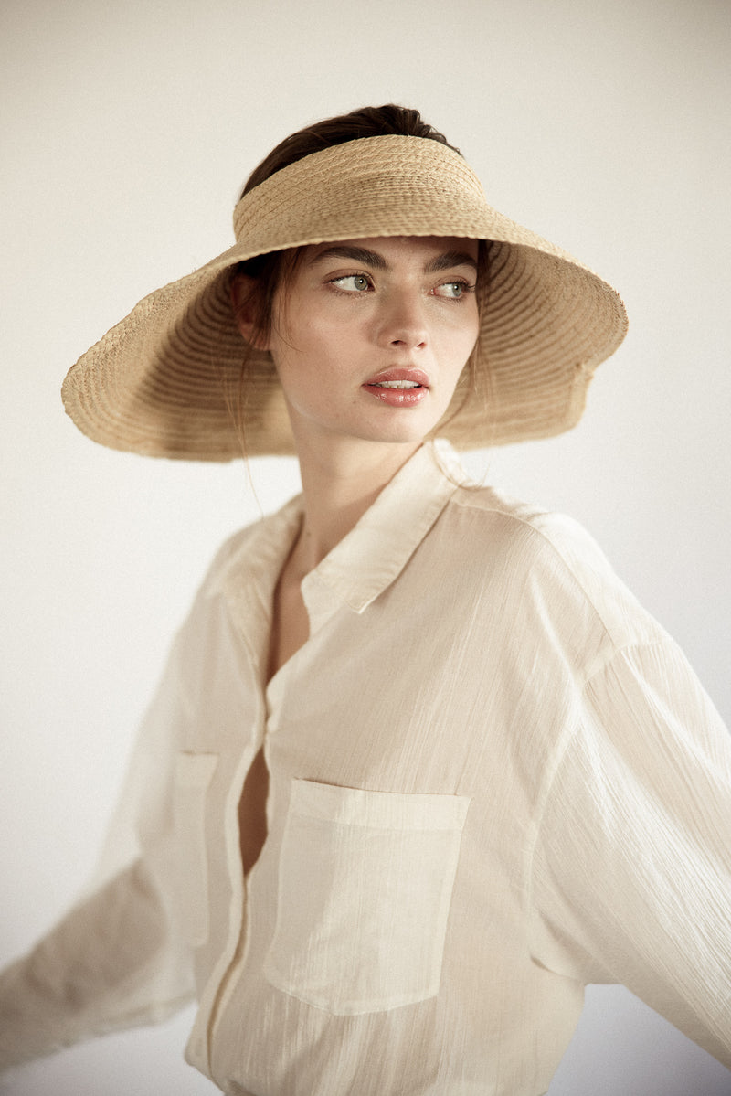 Hats Janessa Leone Lesley Hat in Natural Janessa Leone