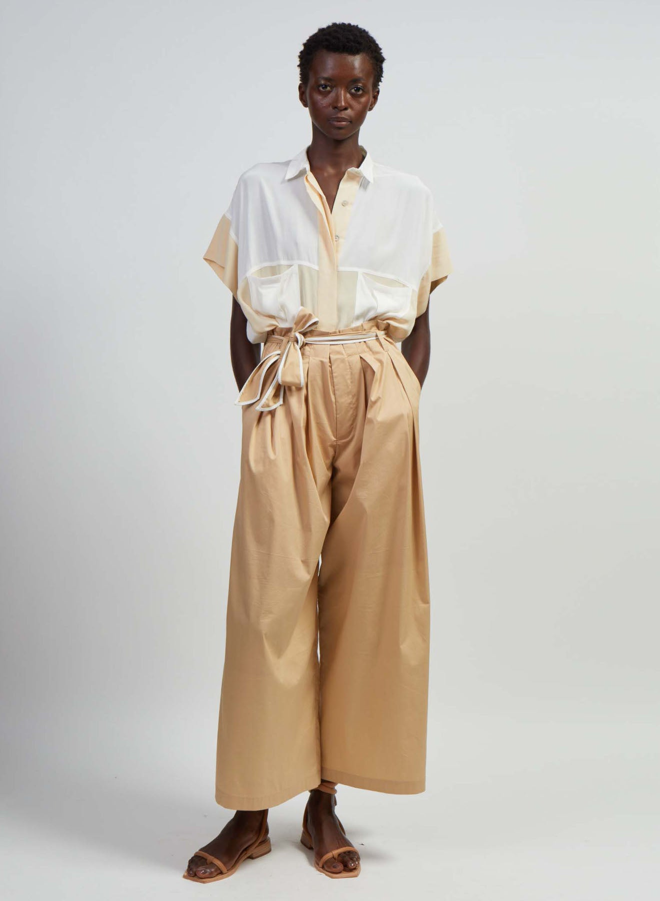 Pants Love Binetti Noemi Wide Leg Pant in Oatmeal Love Binetti