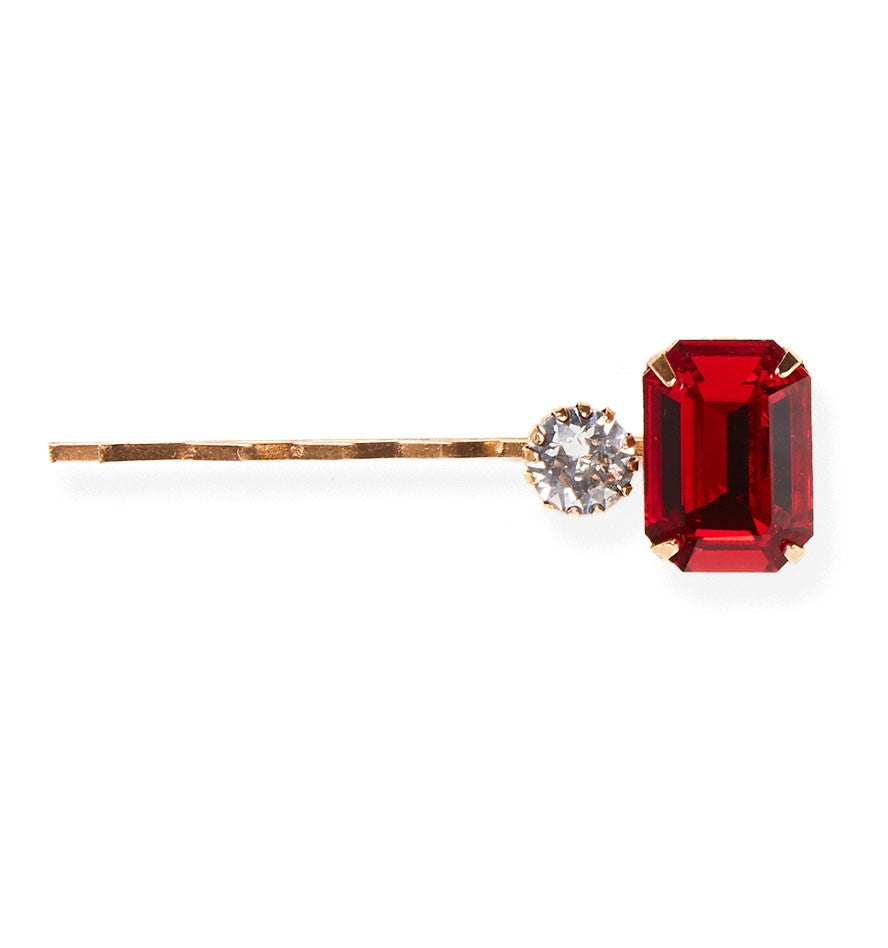 Hair Accessories Jennifer Behr Gemma Bobby Pin in Ruby Jennifer Behr