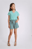 Shorts Molly Bracken Flare Floral Shorts in Green Molly Bracken