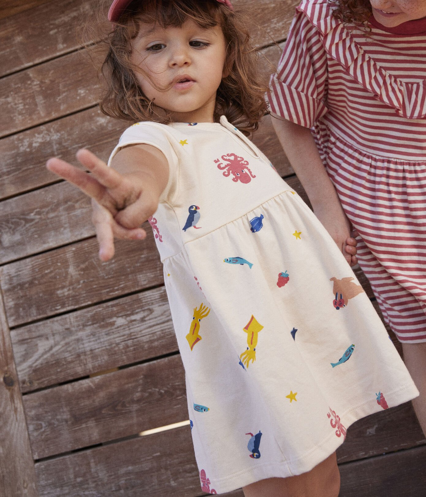 Baby Petit Bateau Baby Girl Dress in Sea Creature Petit Bateau