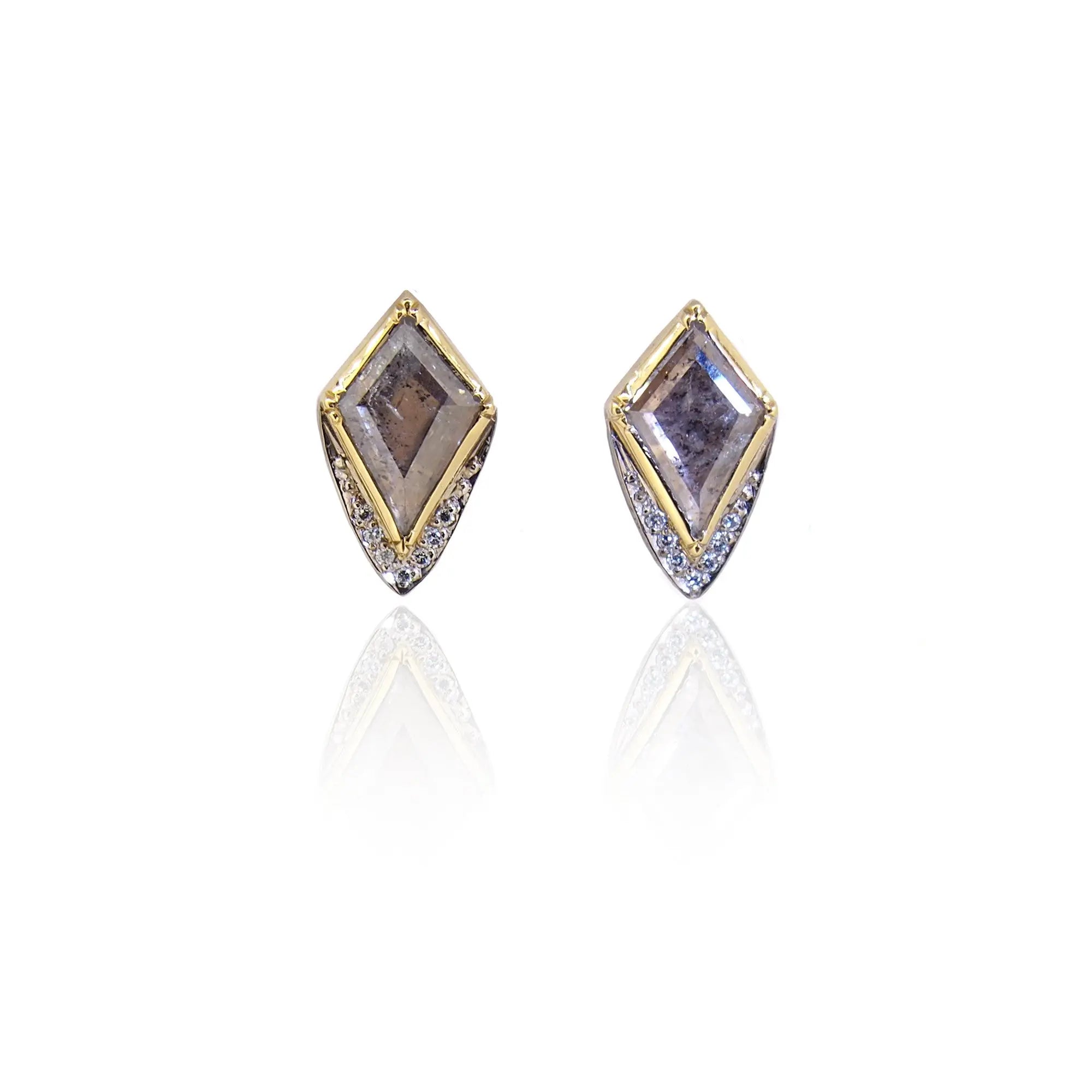 Earrings Brooke Gregson Barragan Kite Diamond Slice Pave Stud Earrings Brooke Gregson 