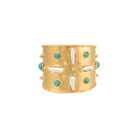 Bracelets Sylvia Toledano Mojave Cuff in Turquoise and Pearl Sylvia Toledano