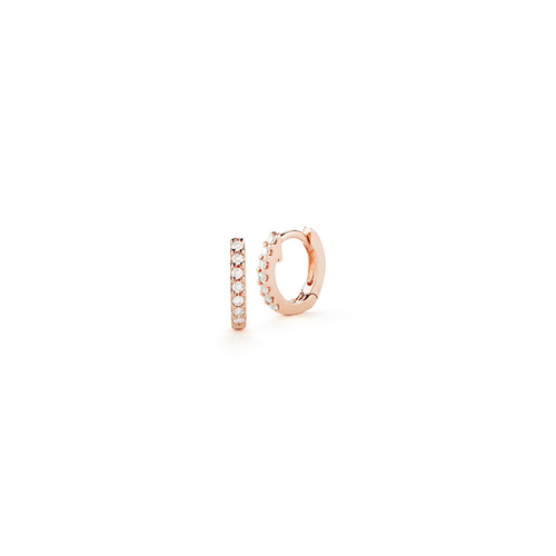 Earrings Dana Rebecca DRD Mini Huggies in Rose Gold Dana Rebecca