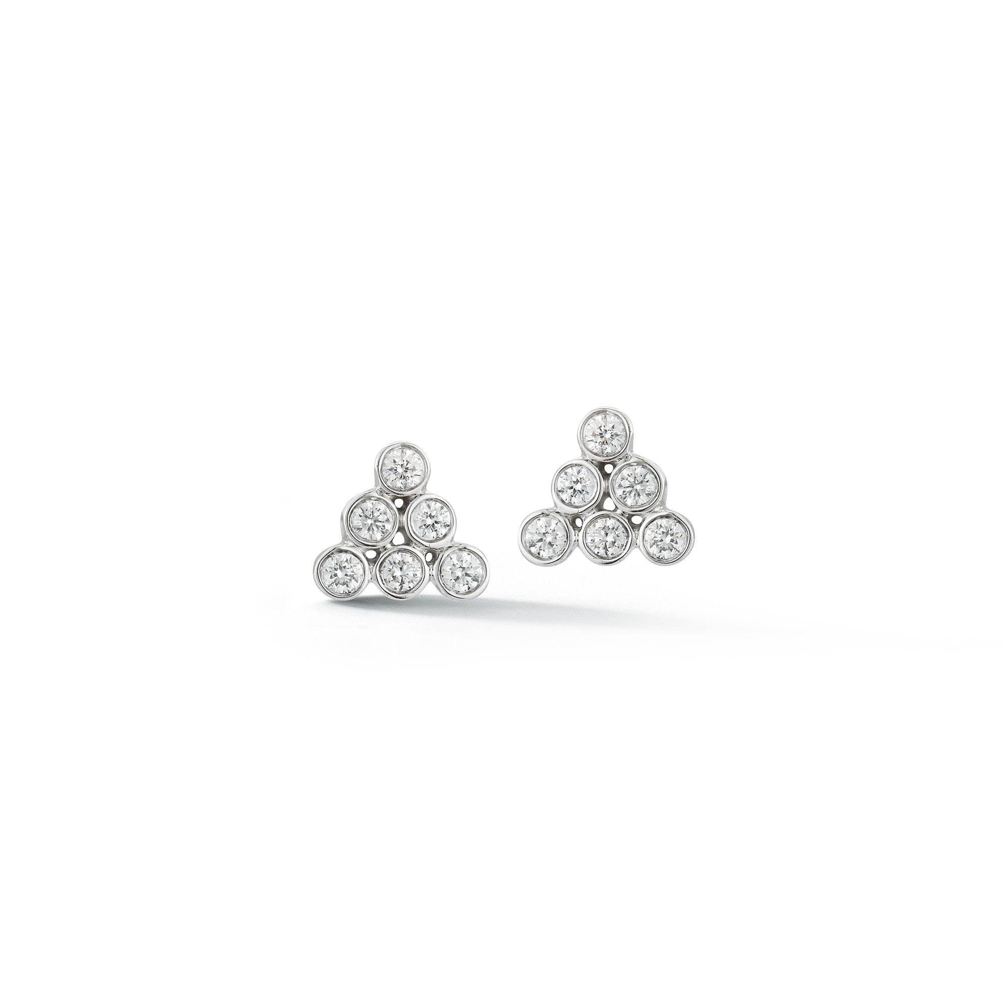 Earrings Dana Rebecca Lulu Jack Triangle Studs in White Gold Dana Rebecca