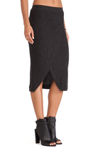 Skirts Enza Costa Cashmere Wrap Skirt in Charcoal Enza Costa