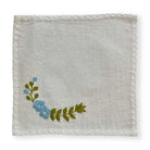 Market Hibiscus Linens Embroidered Cocktail Napkin Hibiscus Linens