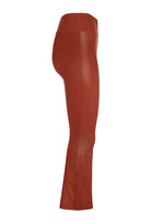 Leather Pants SPRWMN Cropped Flare Leather Leggings in Cognac Sprwmn