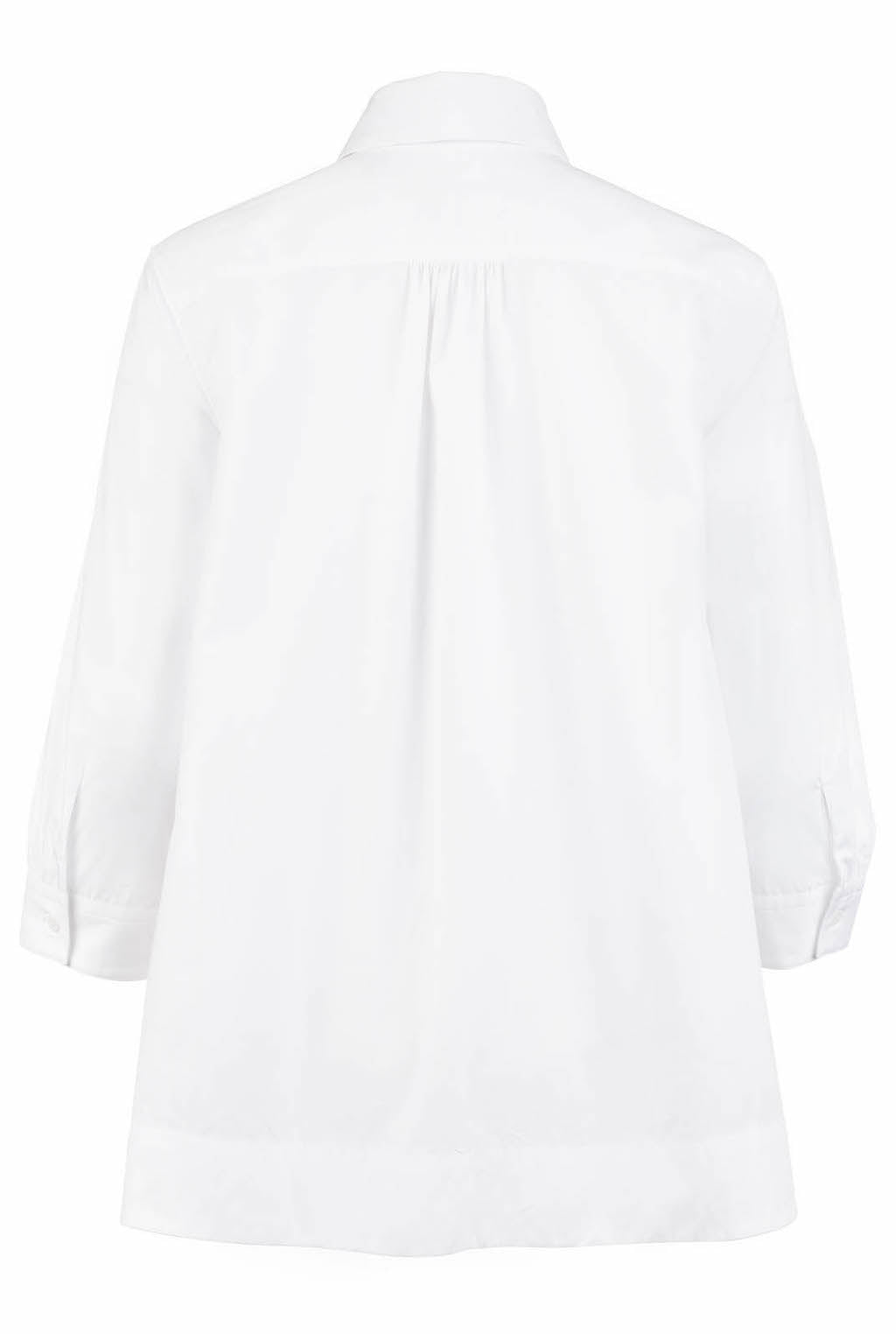 Tops Grammar "Preposition" Poplin Shirt in White Grammar