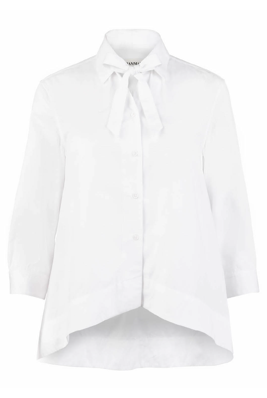 Tops Grammar "Preposition" Poplin Shirt in White Grammar