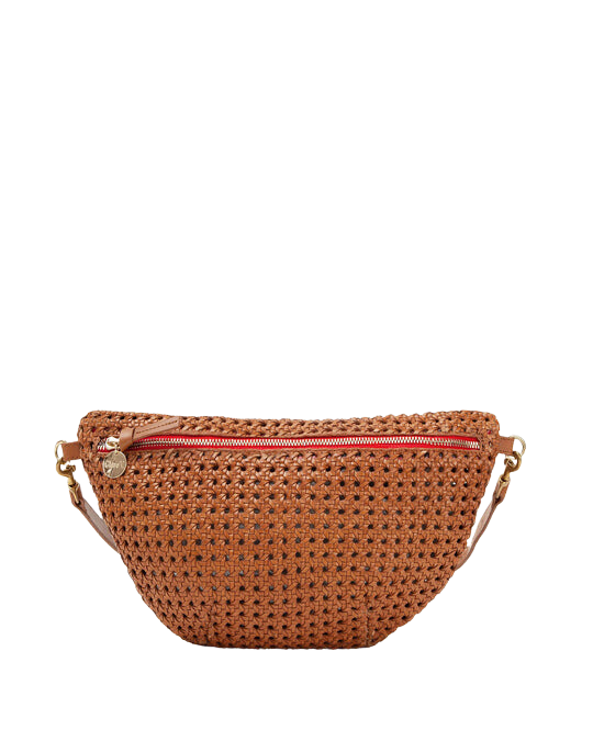 Handbags Clare V. Grande Fanny in Tan Rattan Clare V.