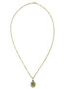 Necklaces Kimberly Doyle Green Heart Tourmaline Oval Necklace in Yellow Gold Kimberly Doyle