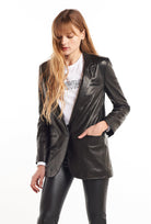 Jackets SPRWMN Leather Blazer in Black Sprwmn