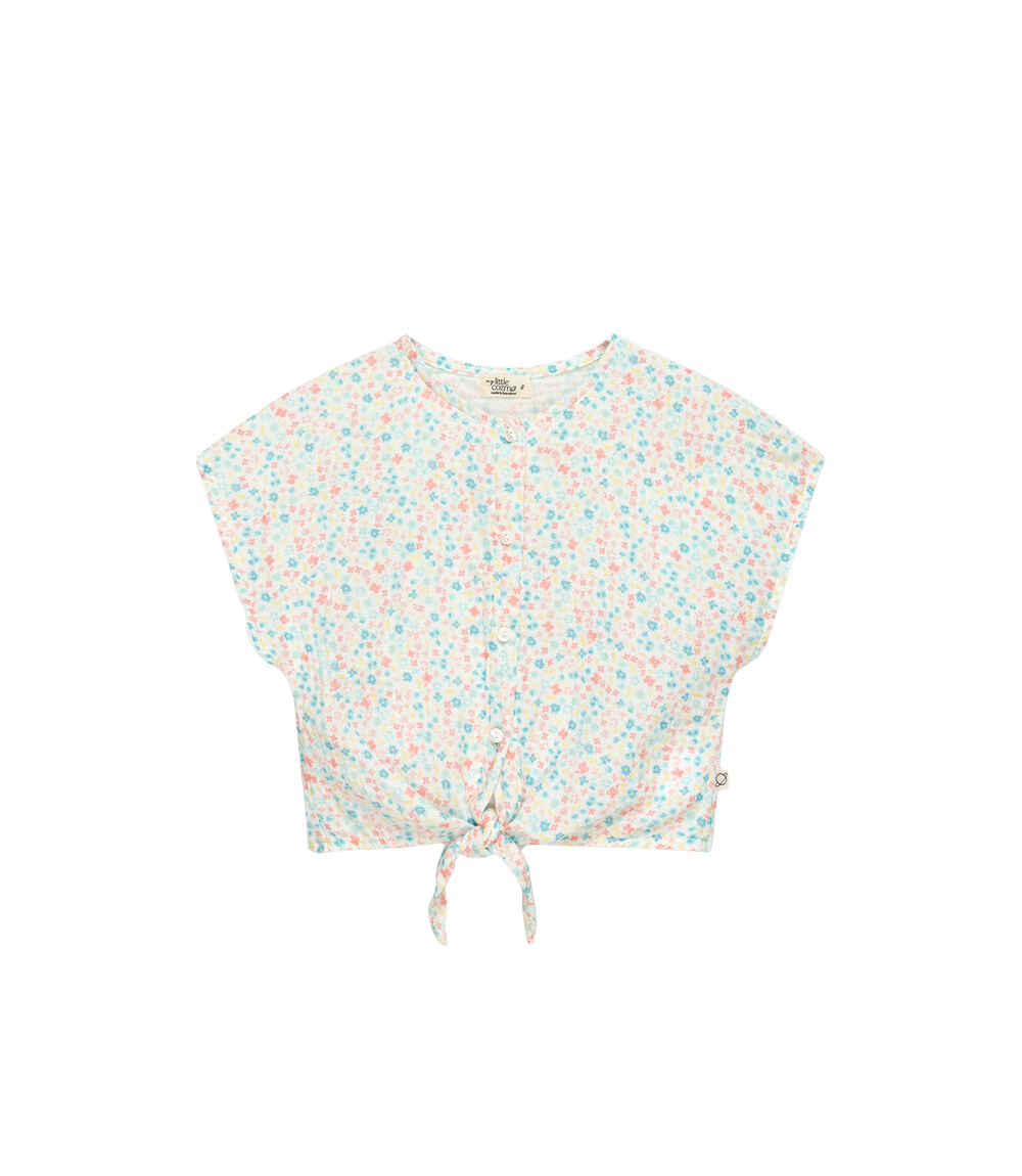Childrens Apparel My Little Cozmo Tie Blouse in Floral My Little Cozmo