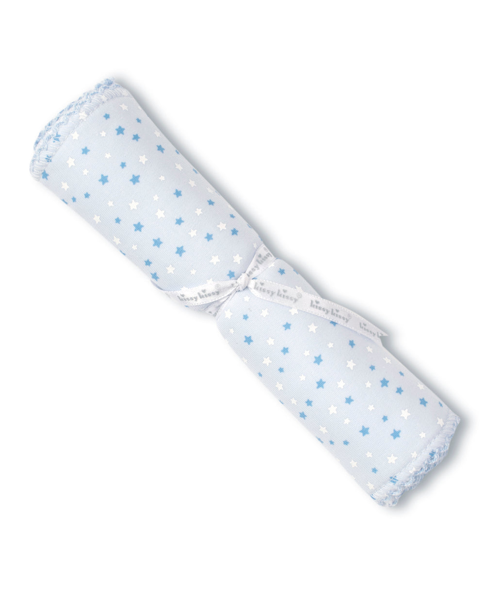 Baby Kissy Kissy Superstar Burp Cloth in Light Blue Kissy Kissy