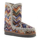 Shoes Mou Eskimo Wool Fabric Boot in Multi Stripe Mou