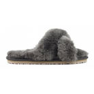 Shoes Mou Criss Cross Slide Slipper in Charcoal Mou