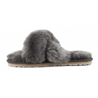 Shoes Mou Criss Cross Slide Slipper in Charcoal Mou