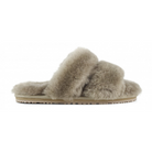 Shoes Mou 2 Stripe Slide Slipper in Grey Mou