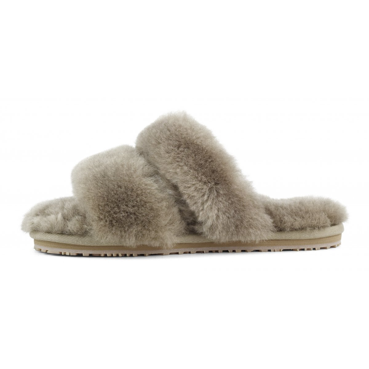 Shoes Mou 2 Stripe Slide Slipper in Grey Mou