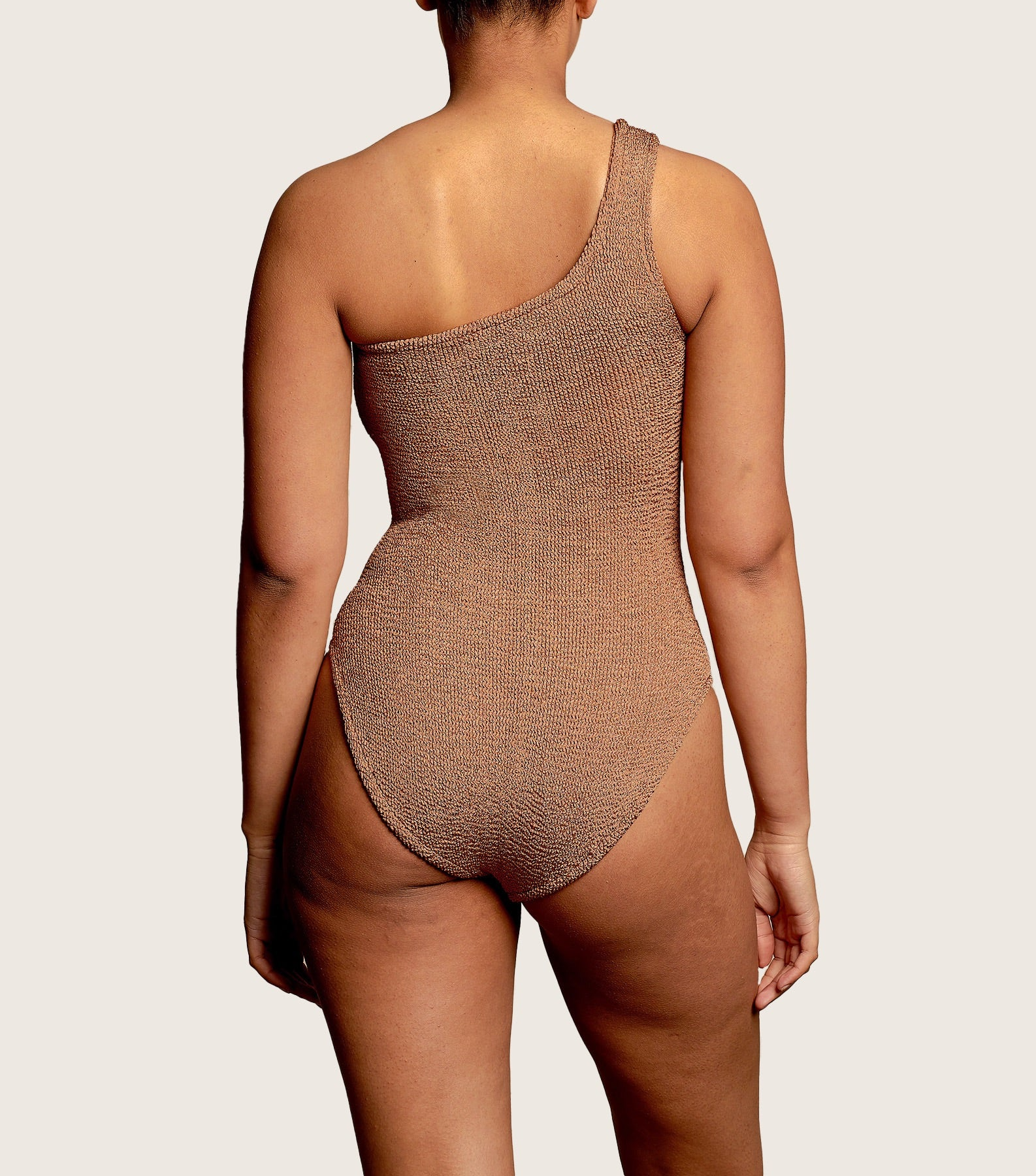 Swimwear Hunza G Nancy Swimsuit in Metallic Cocoa Hunza G