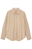 Tops Organic by John Patrick Cecilia Shirt in Khaki Organic by John Patrick