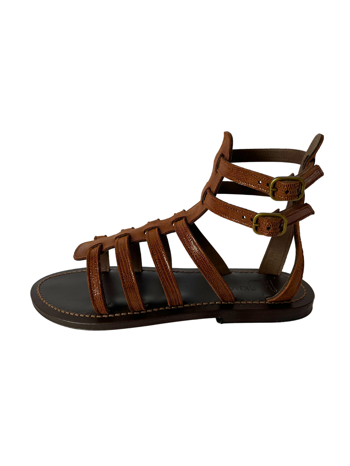 Shoes K. Jacques Taline Gladiator Sandal in Brown K. Jacques