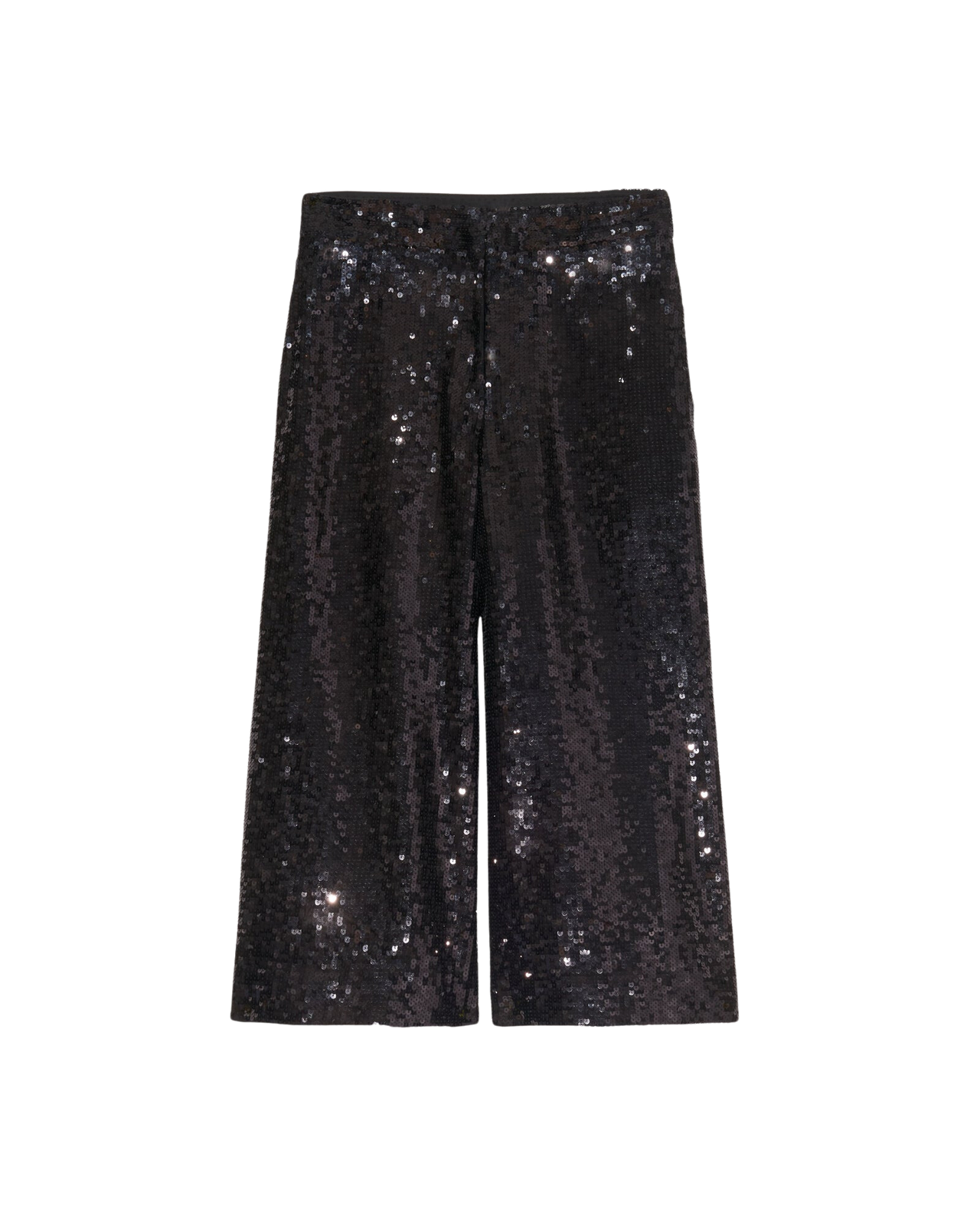 Pants Nili Lotan Inaya Sequin Gaucho in Black Nili Lotan