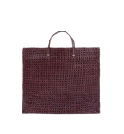 Handbags Clare V. Simple Tote in Plum Rattan Clare V.