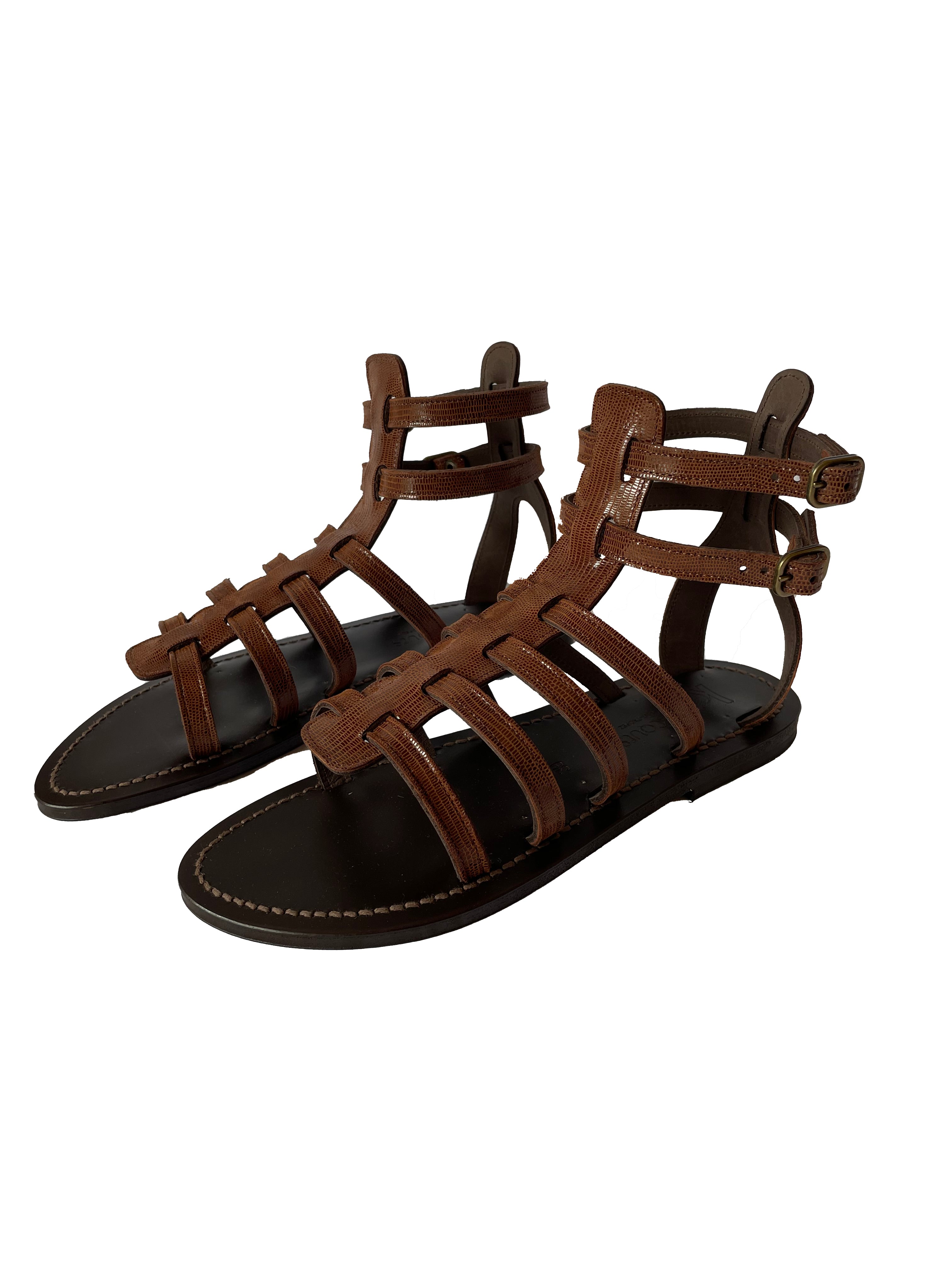 Shoes K. Jacques Taline Gladiator Sandal in Brown K. Jacques